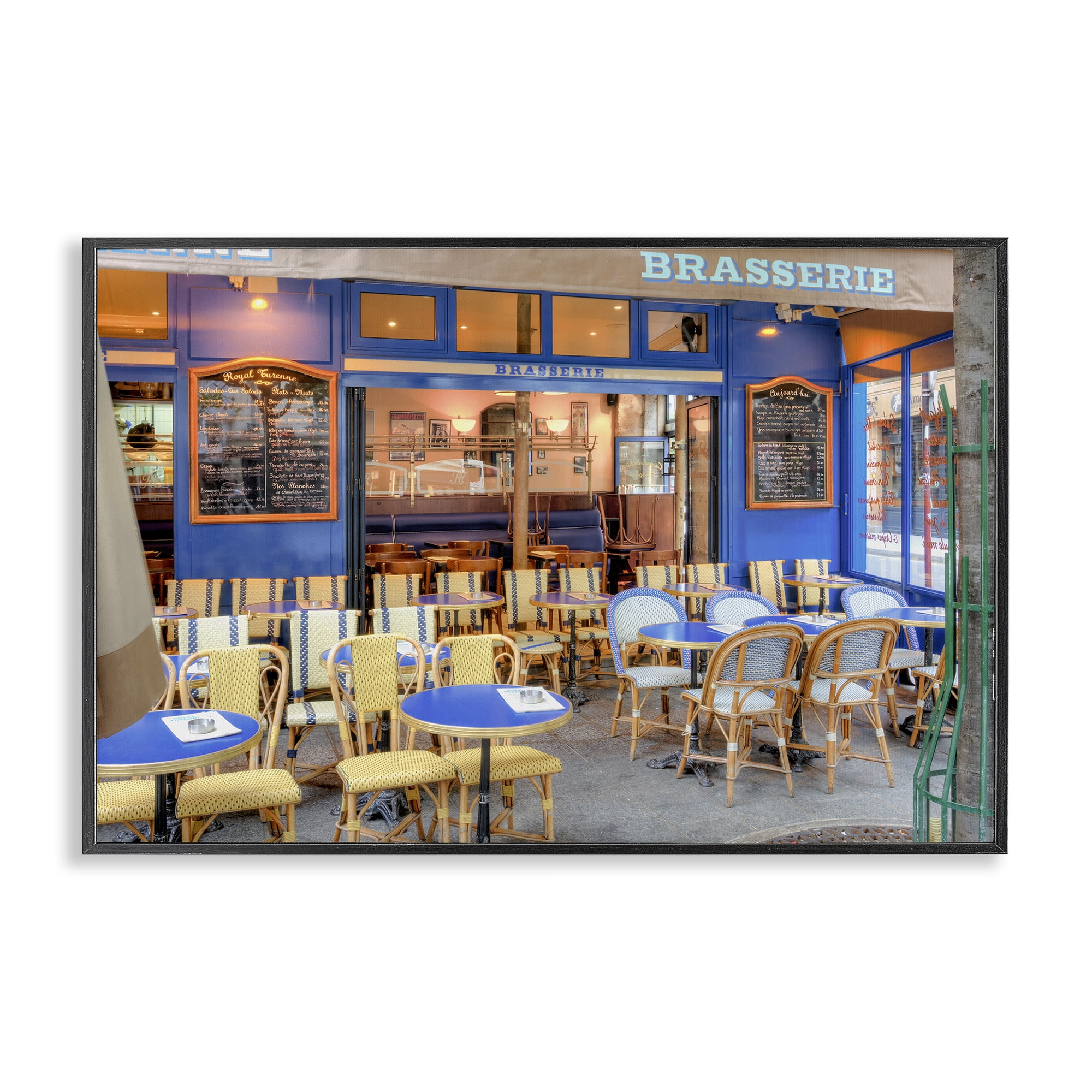 Stupell Industries Parisian Brasserie Terrace Black Framed Giclee Art, design by Alan Blaustein