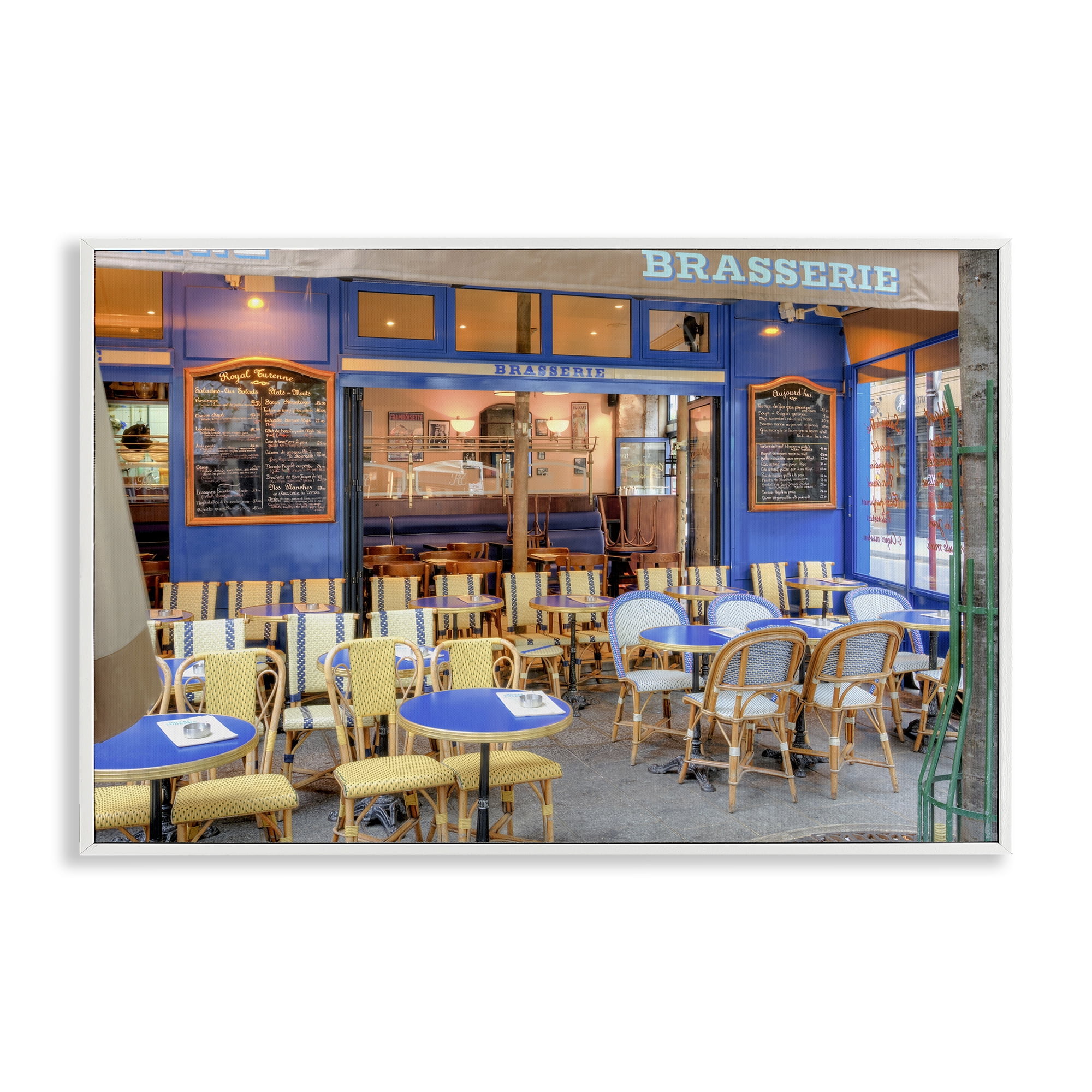 Stupell Industries Parisian Brasserie Terrace White Framed Giclee Art, design by Alan Blaustein