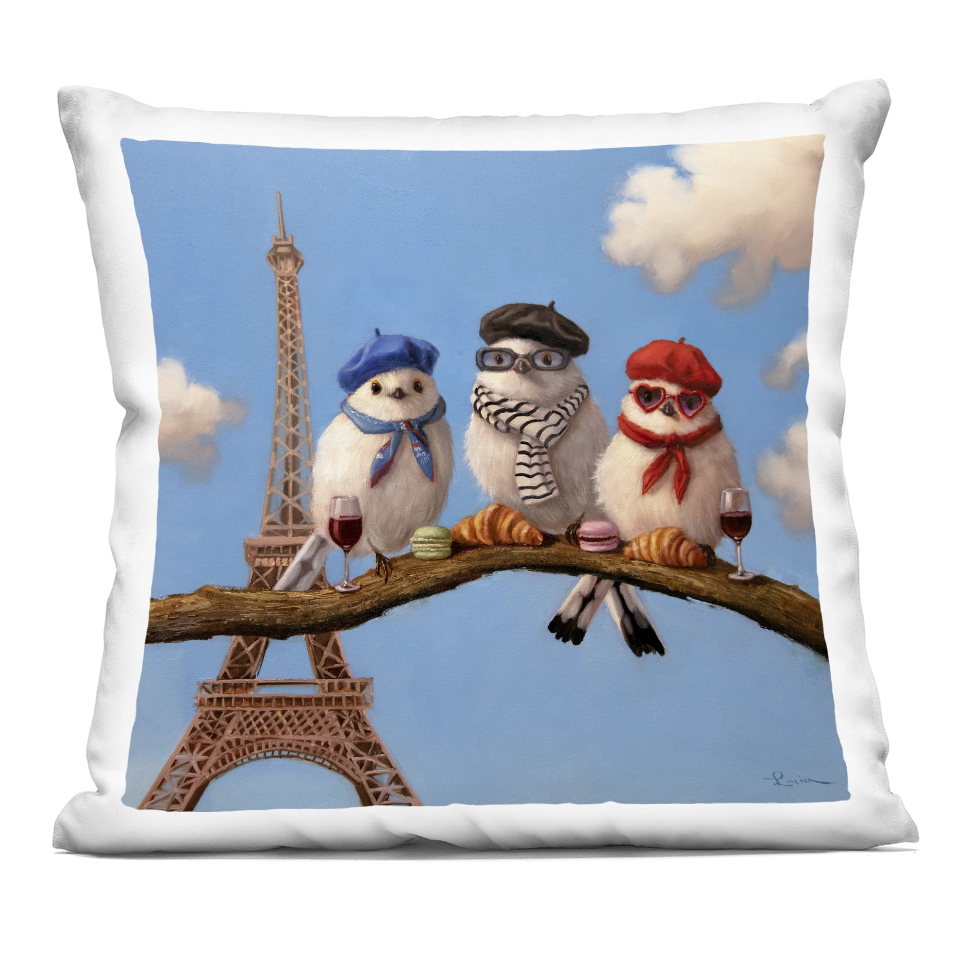 Stupell Industries Parisian Chic Trio Decorative Printed Throw Pillow, design by Lucia Heffernan