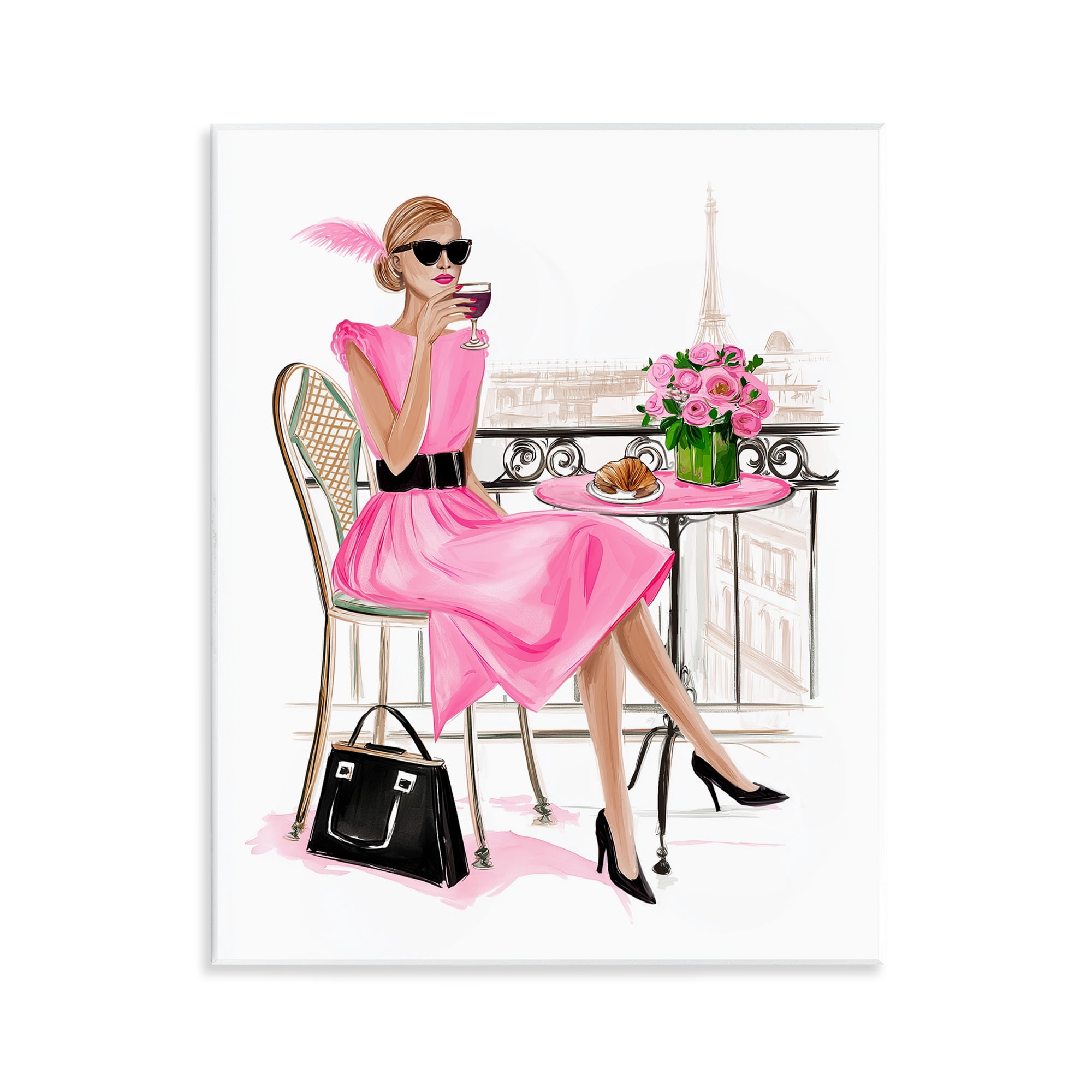 Stupell Industries Parisian Chic on Cafe Balcony Wall Plaque Art, design by Jess Stempel