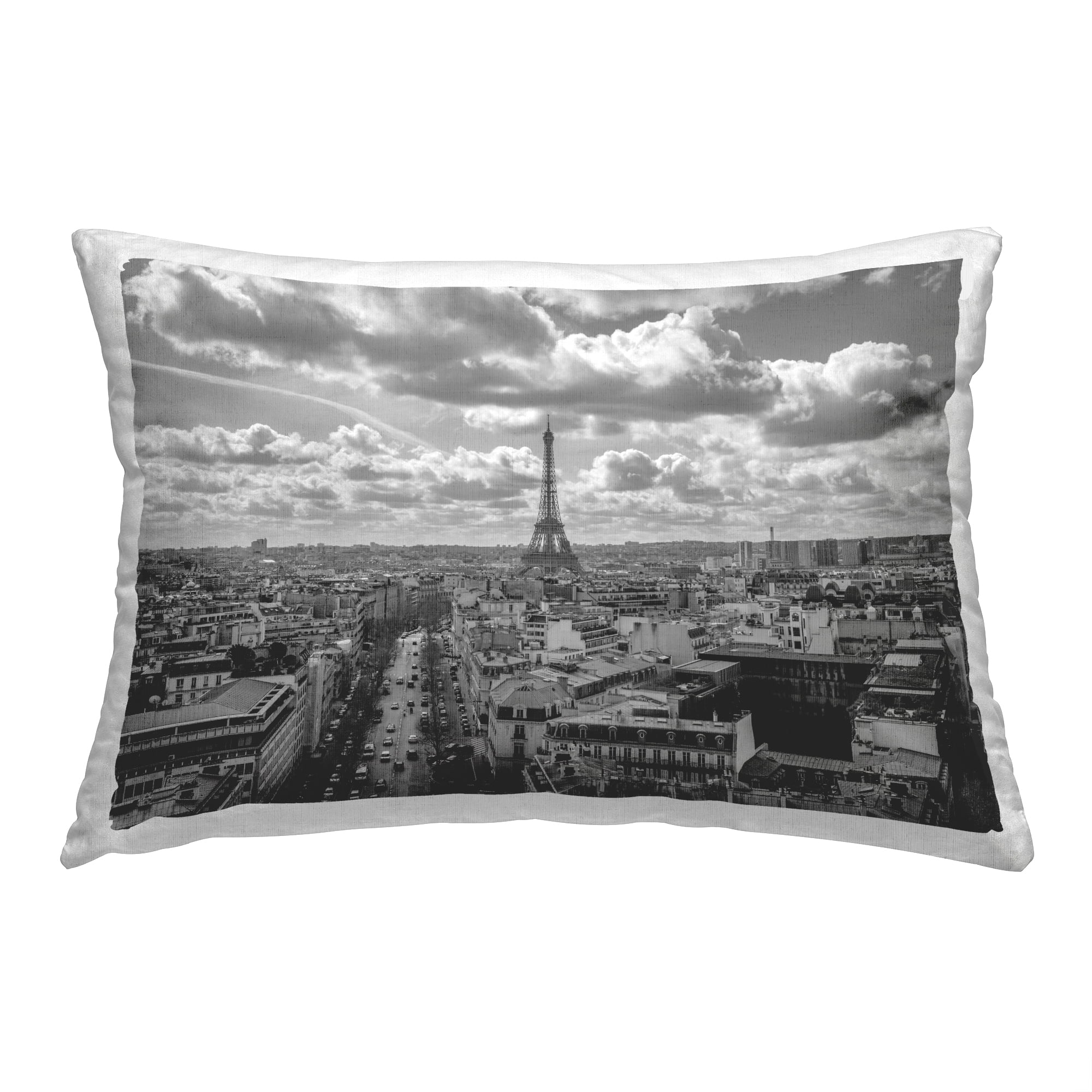 Stupell Industries Parisian City View Decorative Printed Throw Pillow, 14 x 20