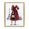 thumbnail image 1 of Stupell Industries Art Deco Parisian Fashion Red Dress Gold Floating Frame Canvas Art, 25 x 31, by Amanda Greenwood, 1 of 8