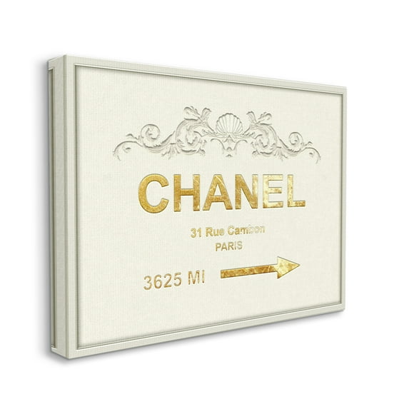 Stupell Industries Parisian Fashion Sign Distance from New York Beauty & Fashion Painting Gallery Wrapped Canvas Art Print Wall Art, 24 x 30