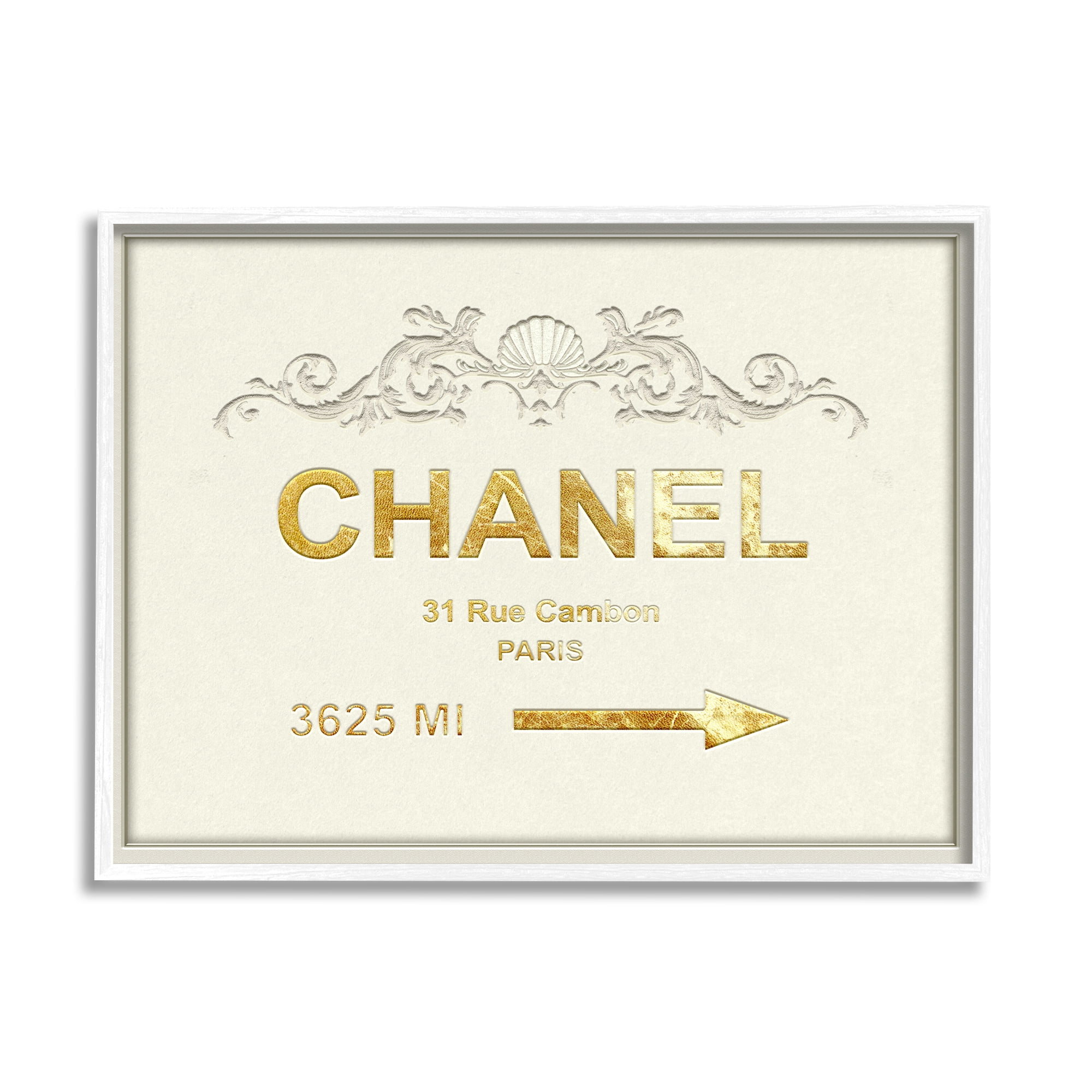 Stupell Industries Parisian Fashion Sign Distance from New York Graphic Art Framed Art Print Wall Art, 30x24, By Ziwei Li