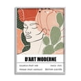 thumbnail image 1 of Stupell Industries Parisian Modern Abstraction Woman's Face Green Cactus Classic Painting Gray Framed Art Print Wall Art, 24 x 30, Design by Ros Ruseva, 1 of 7