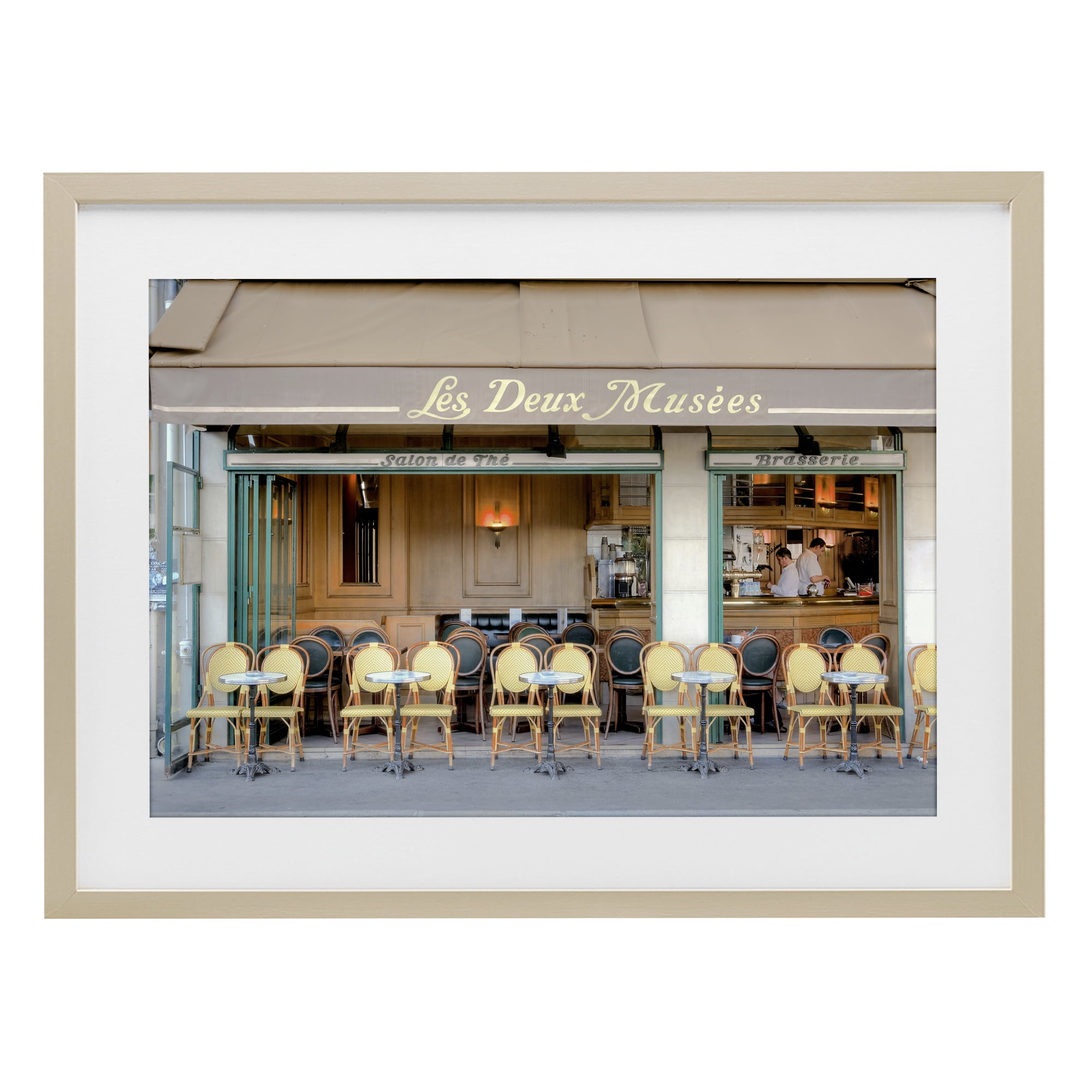 Stupell Industries Parisian Outdoor Seating Cafe Birch Framed Print Under Glass, design by Alan Blaustein