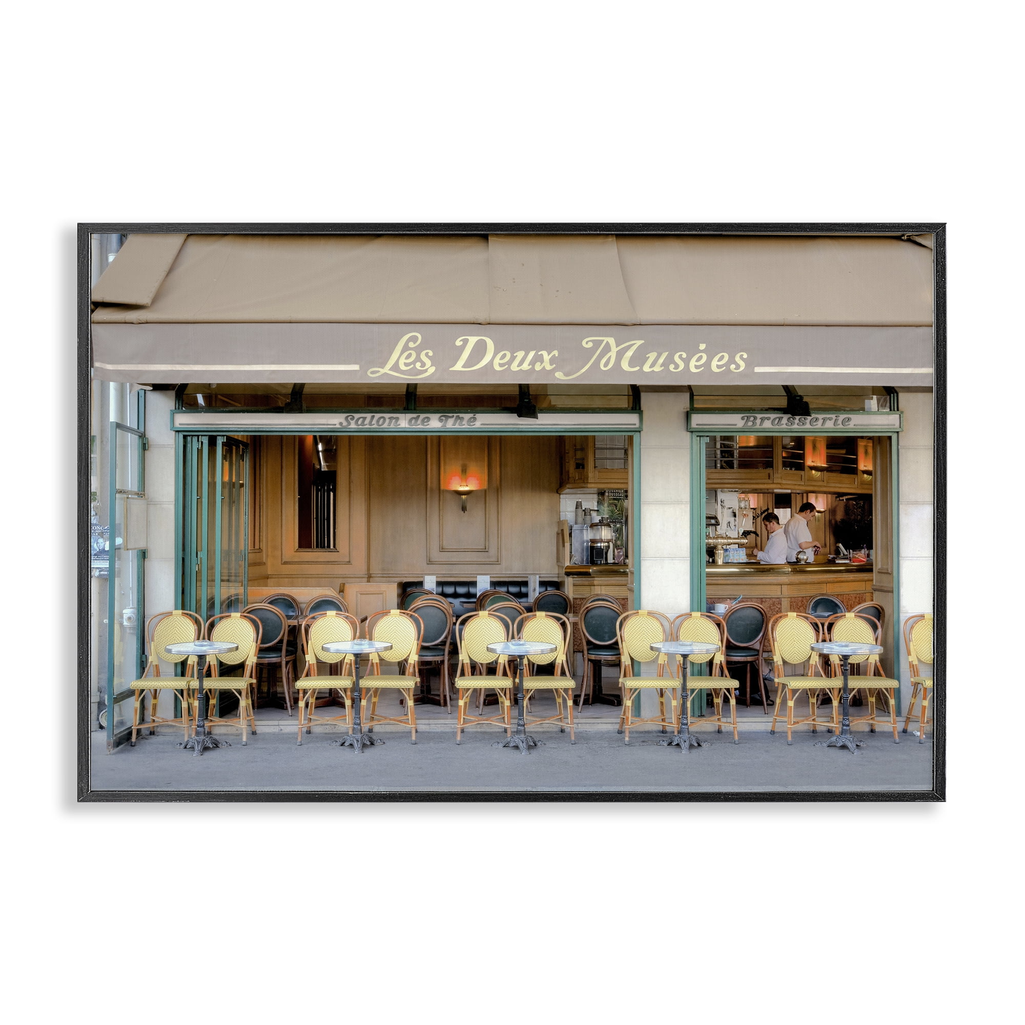 Stupell Industries Parisian Outdoor Seating Cafe Black Framed Giclee Art, design by Alan Blaustein