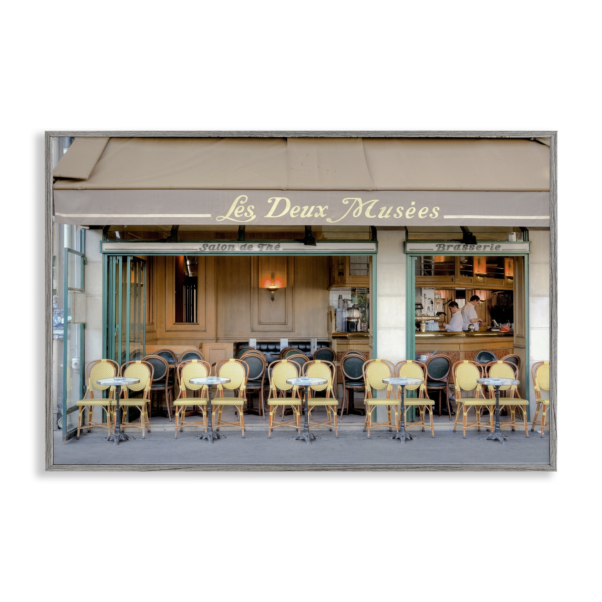 Stupell Industries Parisian Outdoor Seating Cafe Gray Framed Giclee Art, design by Alan Blaustein