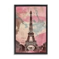thumbnail image 1 of Stupell Industries Cottage Parisian Tower Pink & Blue Black Floating Frame Canvas Art, 17 x 25, by Creative Studio, 1 of 8