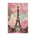 thumbnail image 1 of Stupell Industries Cottage Parisian Tower Pink & Blue Canvas Art, 16 x 24, by Creative Studio, 1 of 8