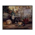 thumbnail image 1 of Stupell Industries French Country Parisian Wine and Cheese Black Framed Giclee Art, 14 x 11, by Marilyn Hageman, 1 of 8