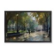 thumbnail image 1 of Stupell Industries Transitional Park Promenade on Rainy Day Black Floating Frame Canvas Art, 31 x 21, by Creative Studio, 1 of 8