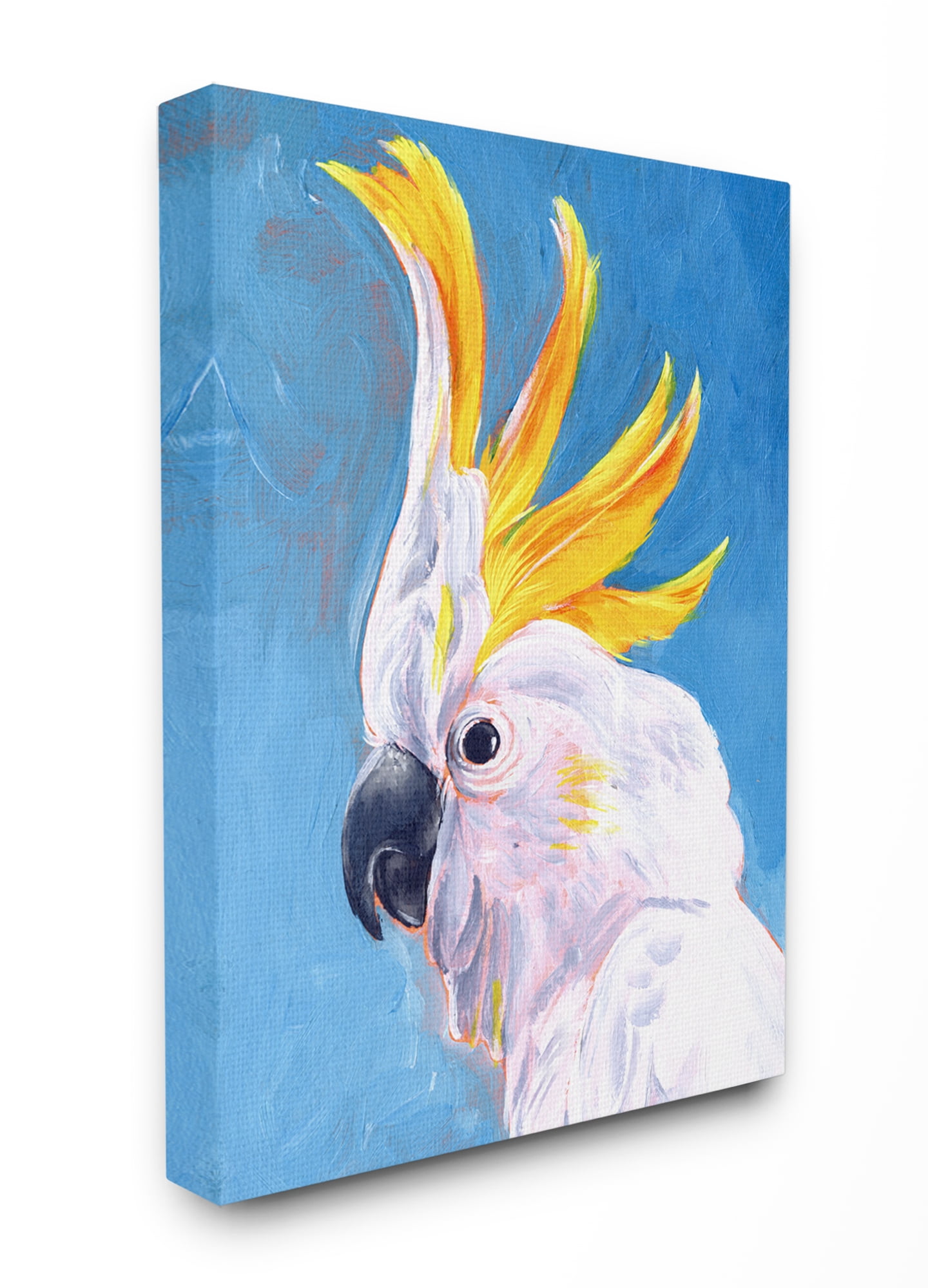 Stupell Industries Parrot Mohawk Blue Yellow Animal Bird Painting Canvas Wall Art, 30 x 40, byJennifer Paxton Parker