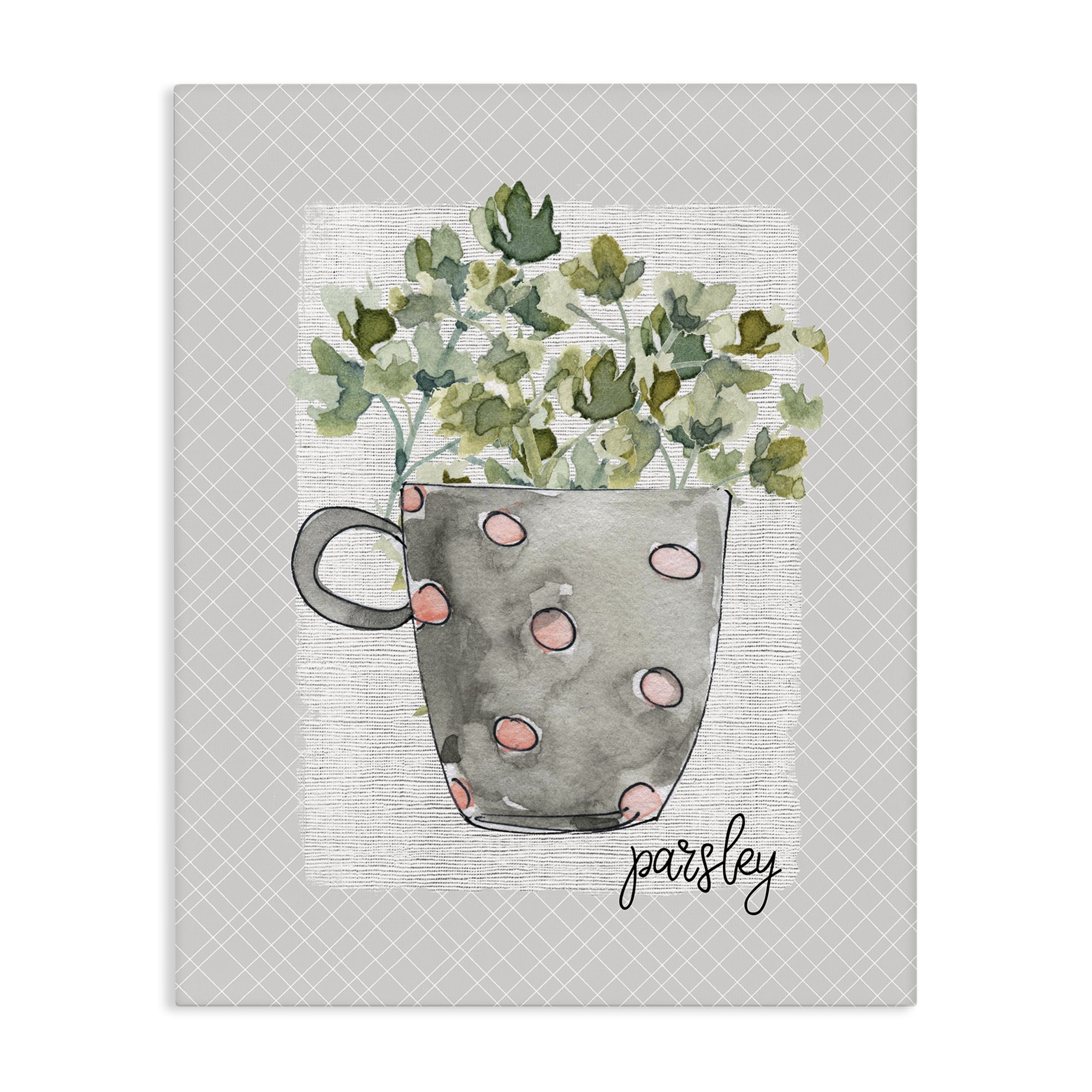 Stupell Industries Parsley Herb Mug Canvas Wall Art, design by Livi Finn