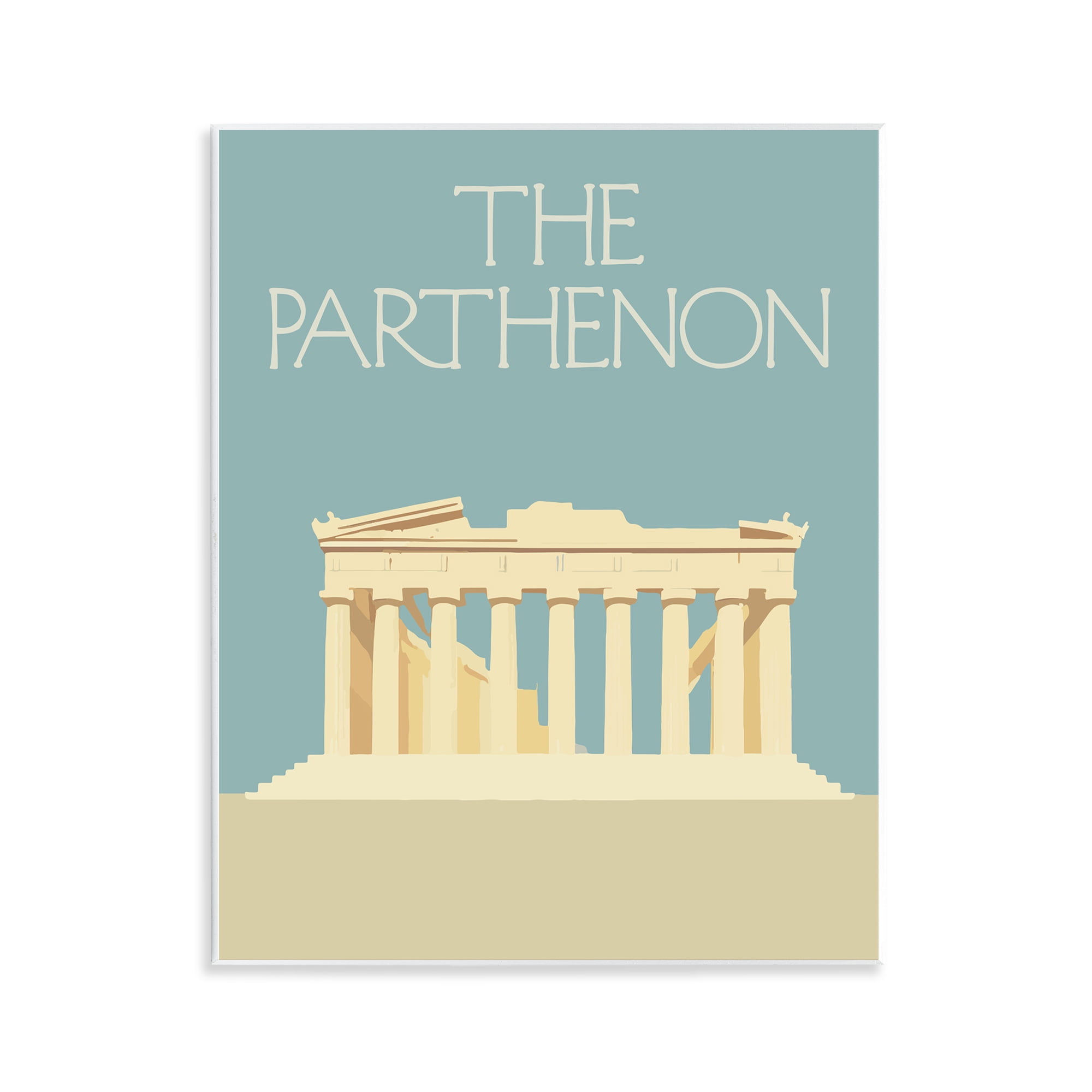 Stupell Industries Parthenon Landmark View Buildings & Architecture Painting Unframed Art Print Wall Art, 11 x 14