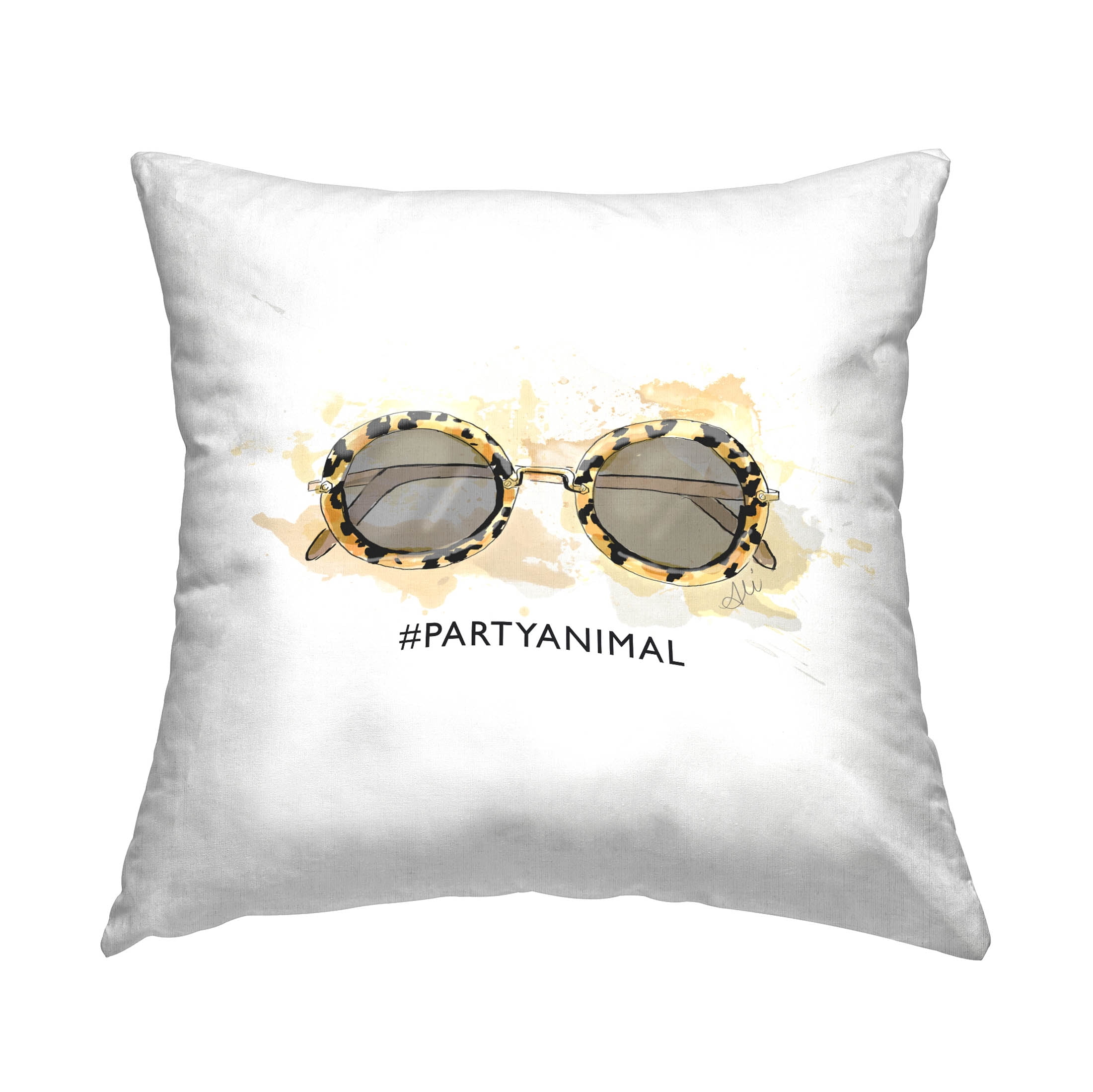 Stupell Industries #PartyAnimal Fashion Glam Sunglasses Printed Throw Pillow Design by Alison Petrie