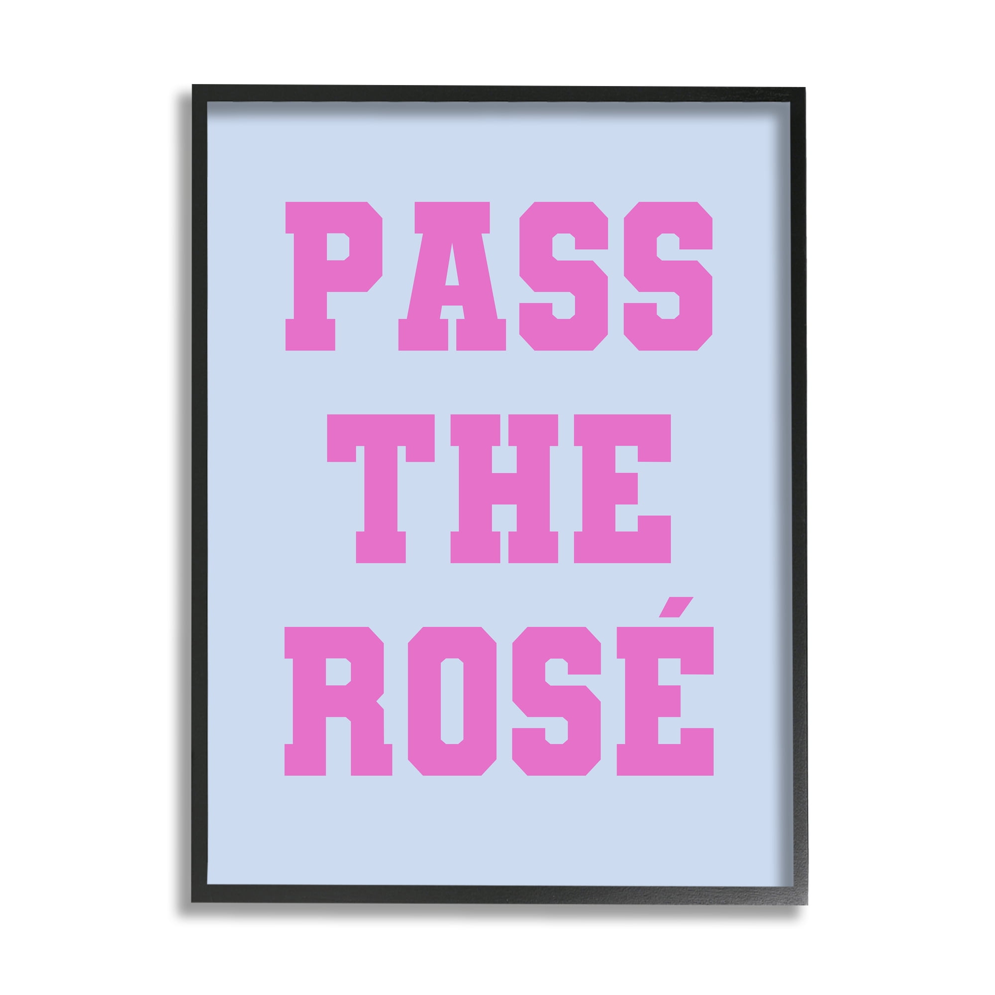 Stupell Industries Pass the Rose Phrase Inspirational Painting Black Framed Art Print Wall Art, 11 x 14