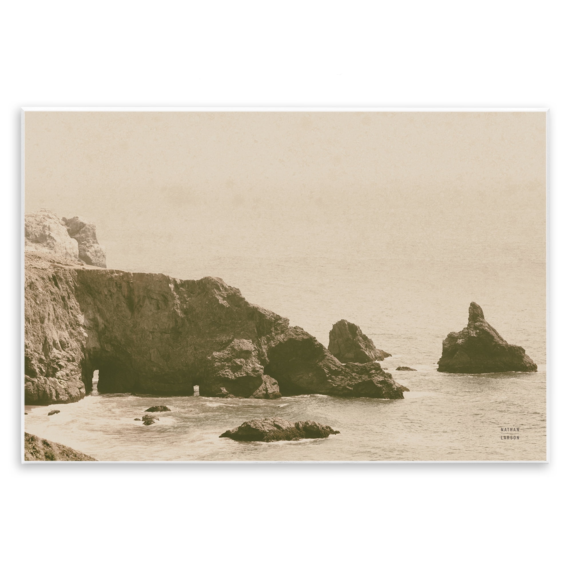 Stupell Industries Passing Through Cove Coastal Photography Unframed Art Print Wall Art, 19 x 13