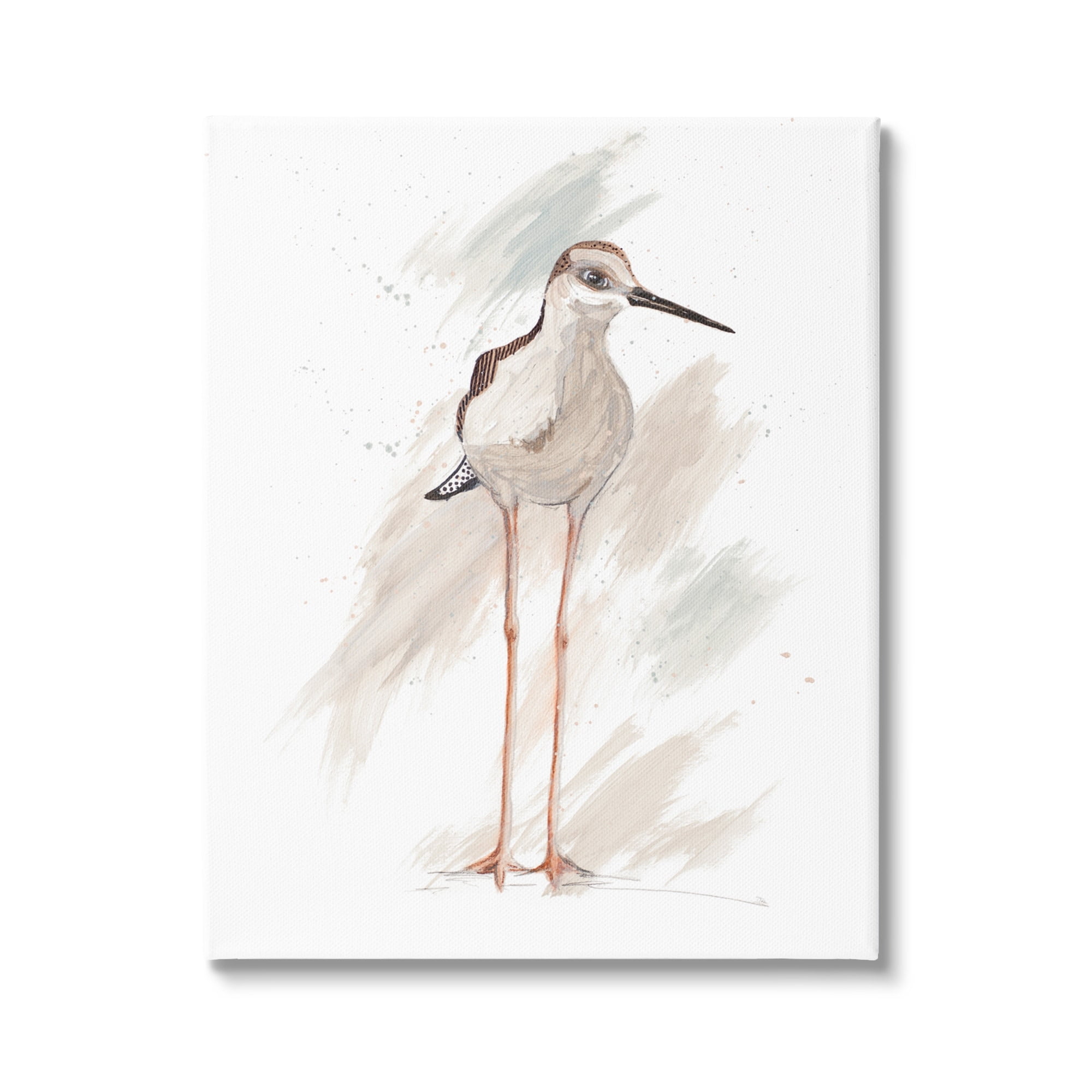 Stupell Industries Passive Shorebird Long Beak Bird Illuminated Beach,16 x 20, Design by Patricia Pinto