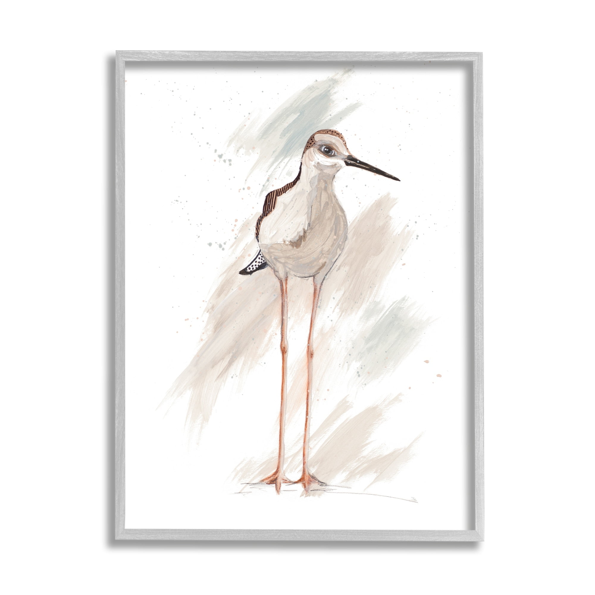 Stupell Industries Passive Shorebird Long Beak Bird Illuminated Beach,16 x 20, Design by Patricia Pinto