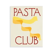 Stupell Industries Pasta Club Phrase Food & Beverage Painting Unframed Art Print Wall Art, 11 x 14