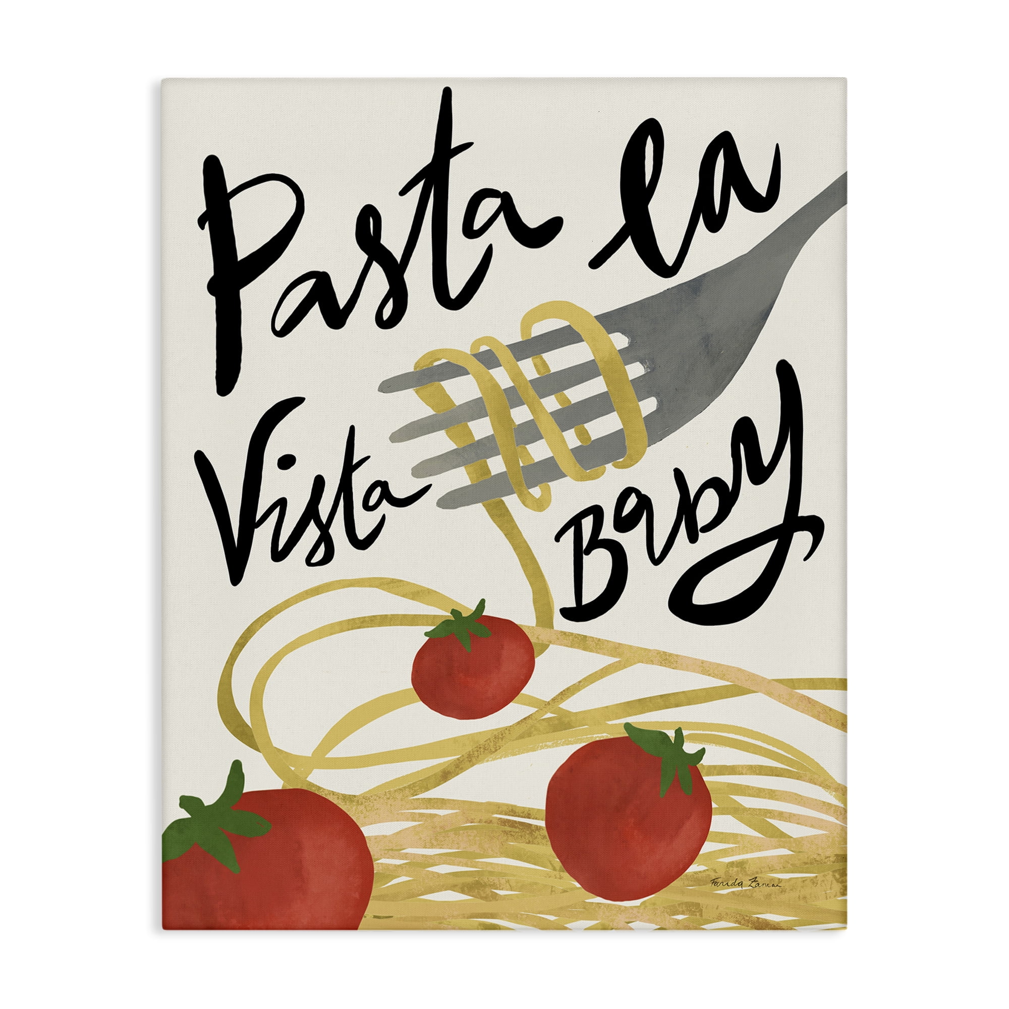 Stupell Industries Pasta La Vista Food & Beverage Painting Gallery Wrapped Canvas Art Print Wall Art, 16 x 20