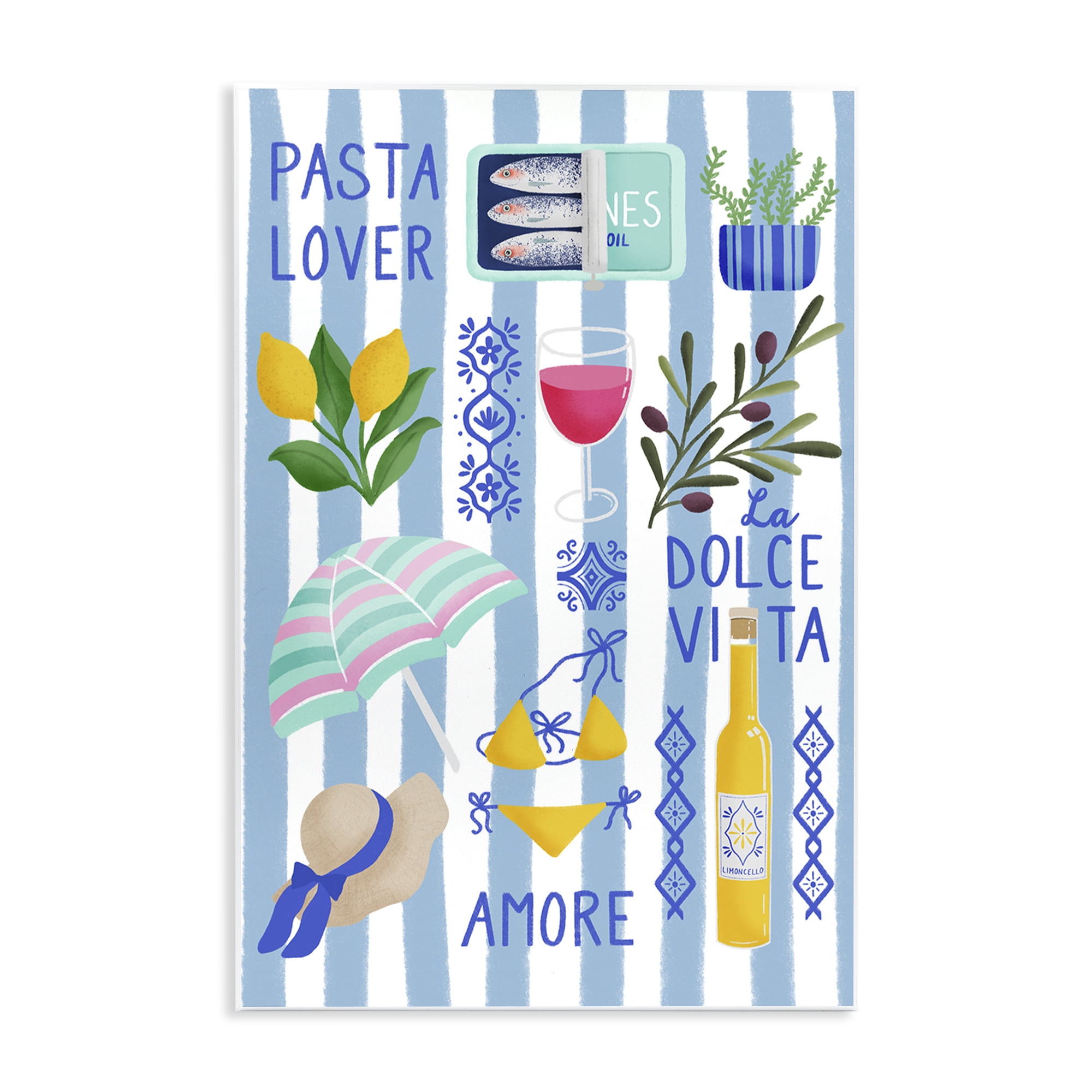 Stupell Industries Pasta Lover Mediterranean Wall Plaque Art, design by Metka Hiti