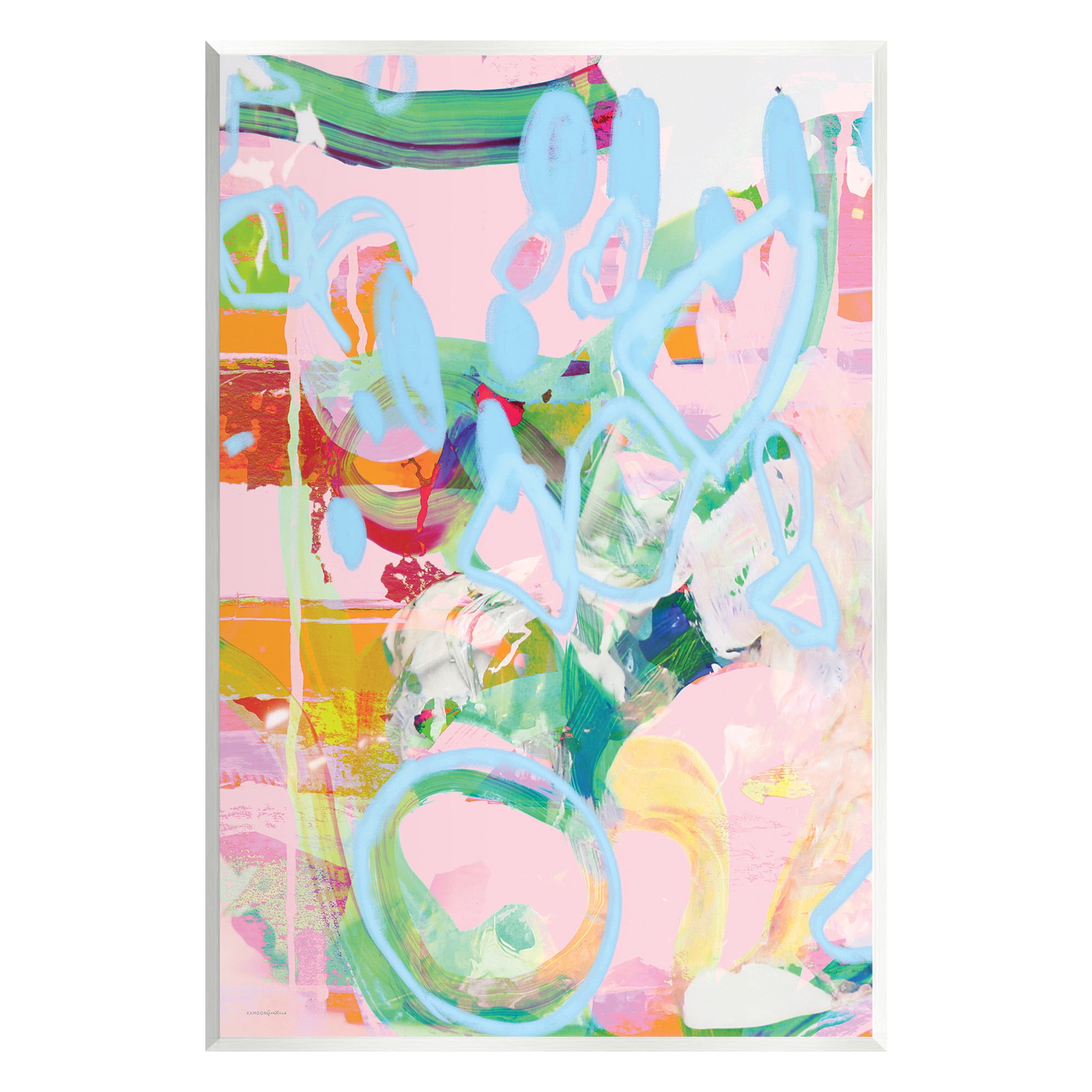 Stupell Industries Pastel Abstract Expression Abstract Painting Unframed Art Print Wall Art, 13 x 19