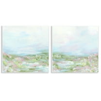Stupell Industries Pastel Abstract Spring Field Landscape & Nature Painting Unframed Art Print Wall Art, 12 x 12, Set of 2