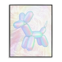 Stupell Industries Pastel Balloon Animal Abstract Painting Black Framed Art Print Wall Art, 11 x 14