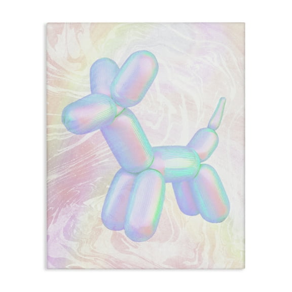 Stupell Industries Pastel Balloon Animal Abstract Painting Wrapped Canvas Art Print Wall Art, 16 x 20