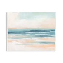 Stupell Industries Pastel Beach Coast Landscape Painting Unframed Art Print Wall Art, 14 x 11