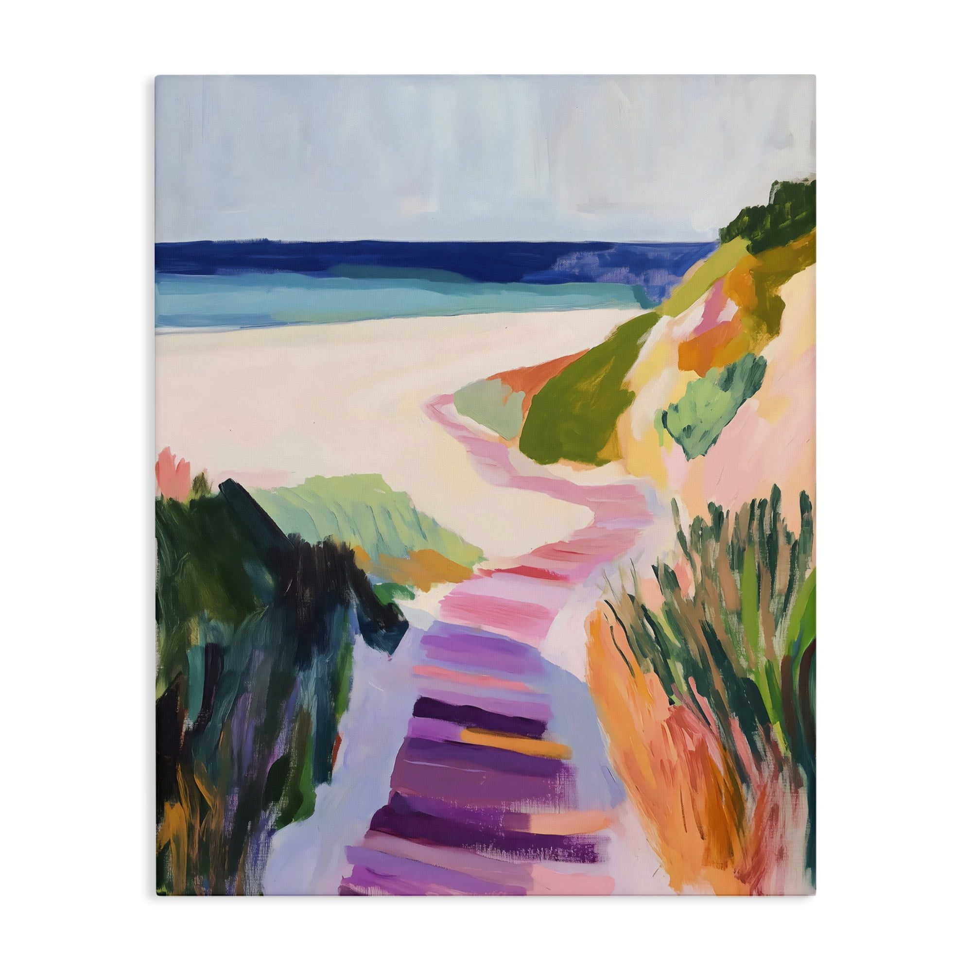 Stupell Industries Pastel Beach Pathway to Shore Canvas Wall Art, design by The Prints Vibe