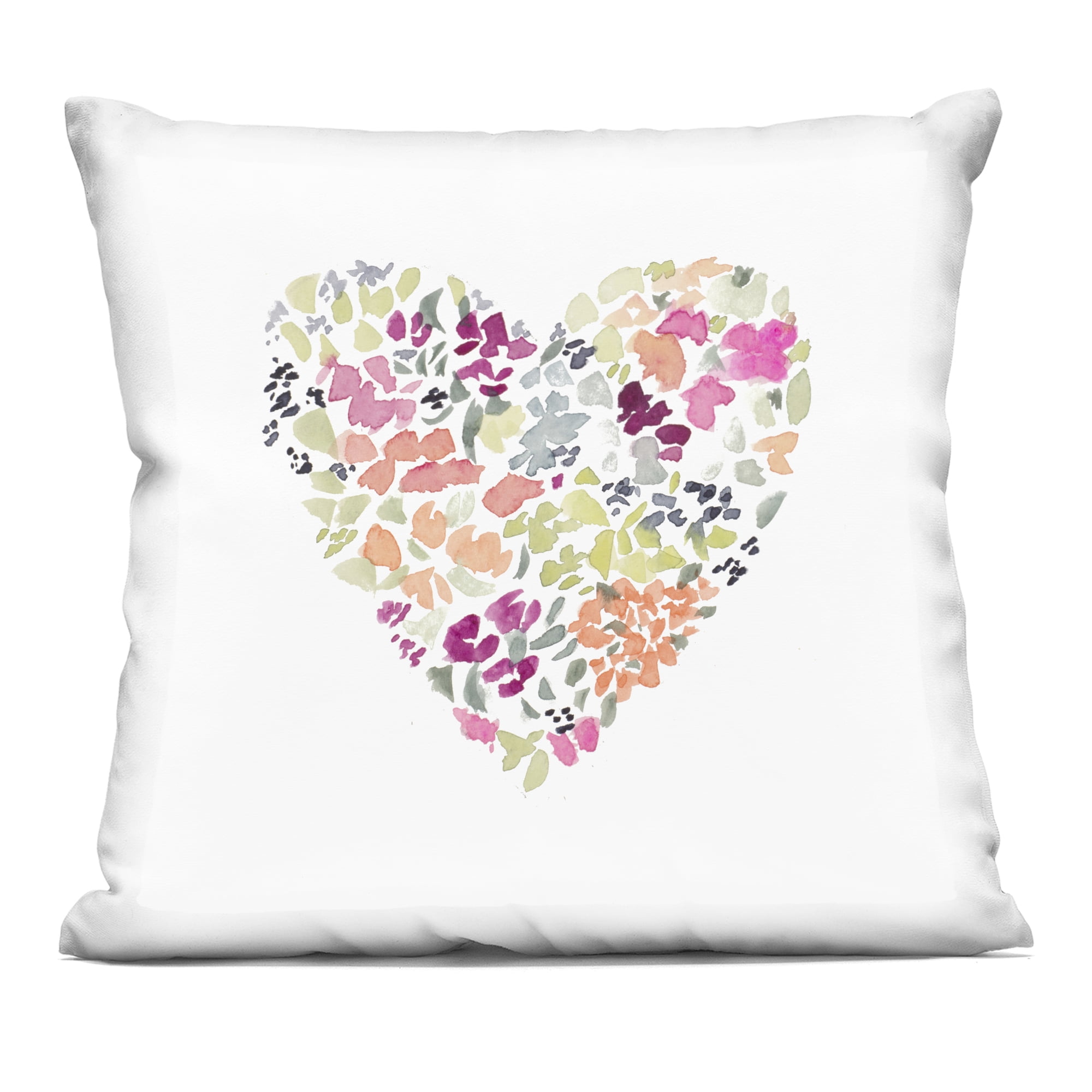 Stupell Industries Pastel Blooming Heart Decorative Printed Throw Pillow, design by Lanie Loreth