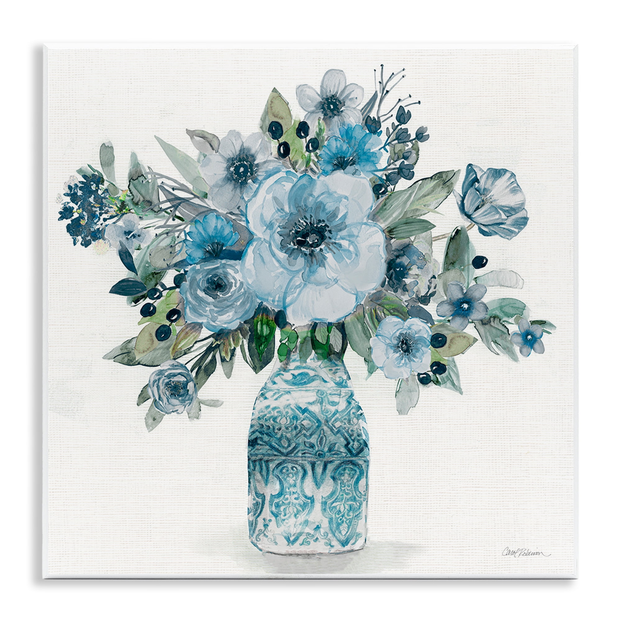 Stupell Industries Pastel Blue Botanical Bouquet Wall Plaque Art, design by Carol Robinson