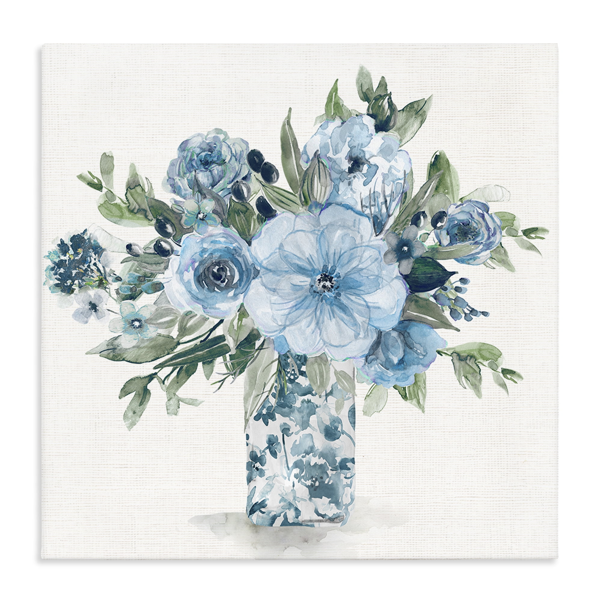 Stupell Industries Pastel Blue Bouquet Foliage Canvas Wall Art, design by Carol Robinson