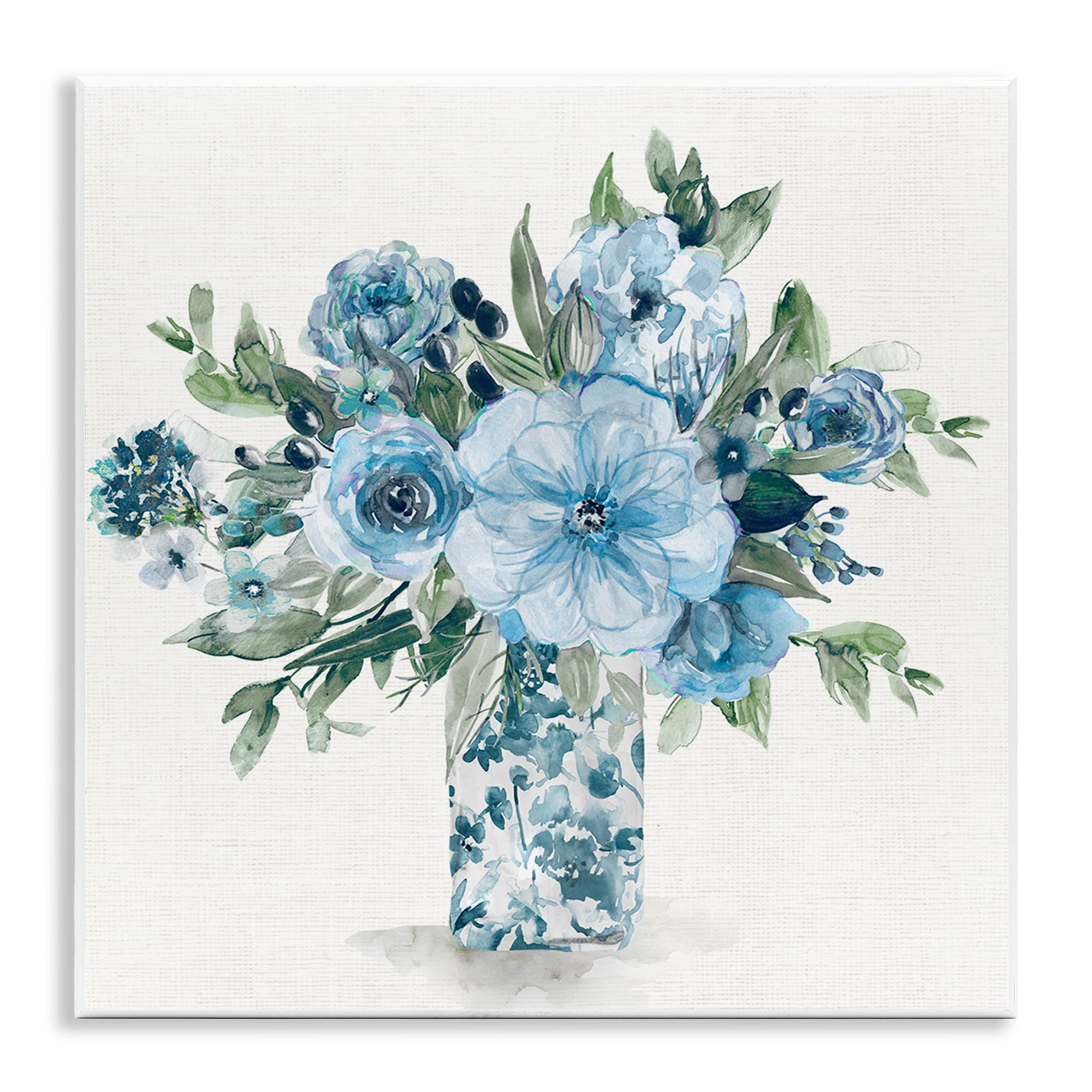 Stupell Industries Pastel Blue Bouquet Foliage Wall Plaque Art, design by Carol Robinson