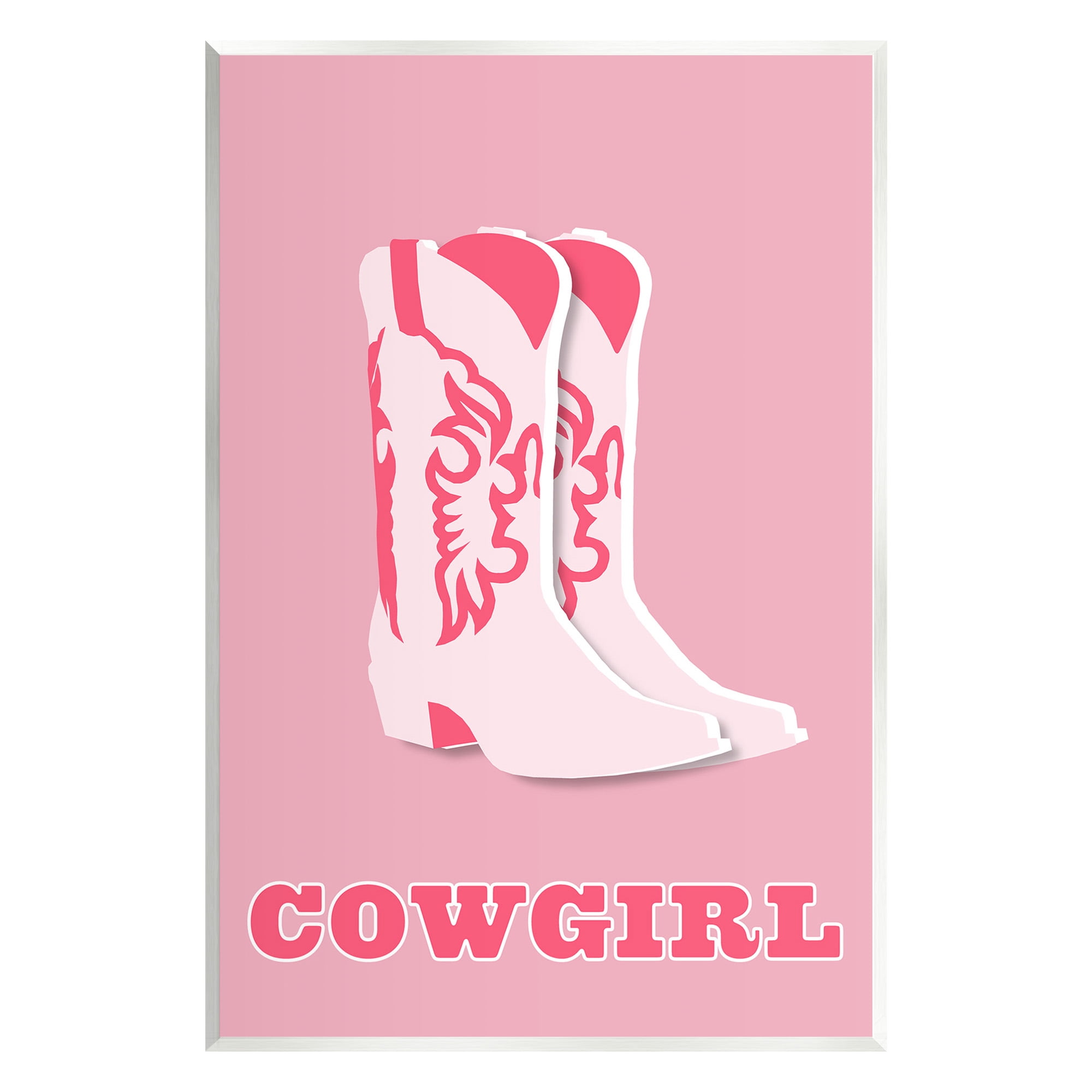Stupell Industries Pastel Blush Cowgirl Boots Beauty & Fashion Painting Unframed Art Print Wall Art, 10 x 15