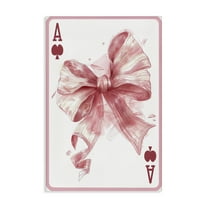 Stupell Industries Pastel Bow Playing Card Fashion Painting Wrapped Canvas Canvas Art Print Wall Art, 16 x 24