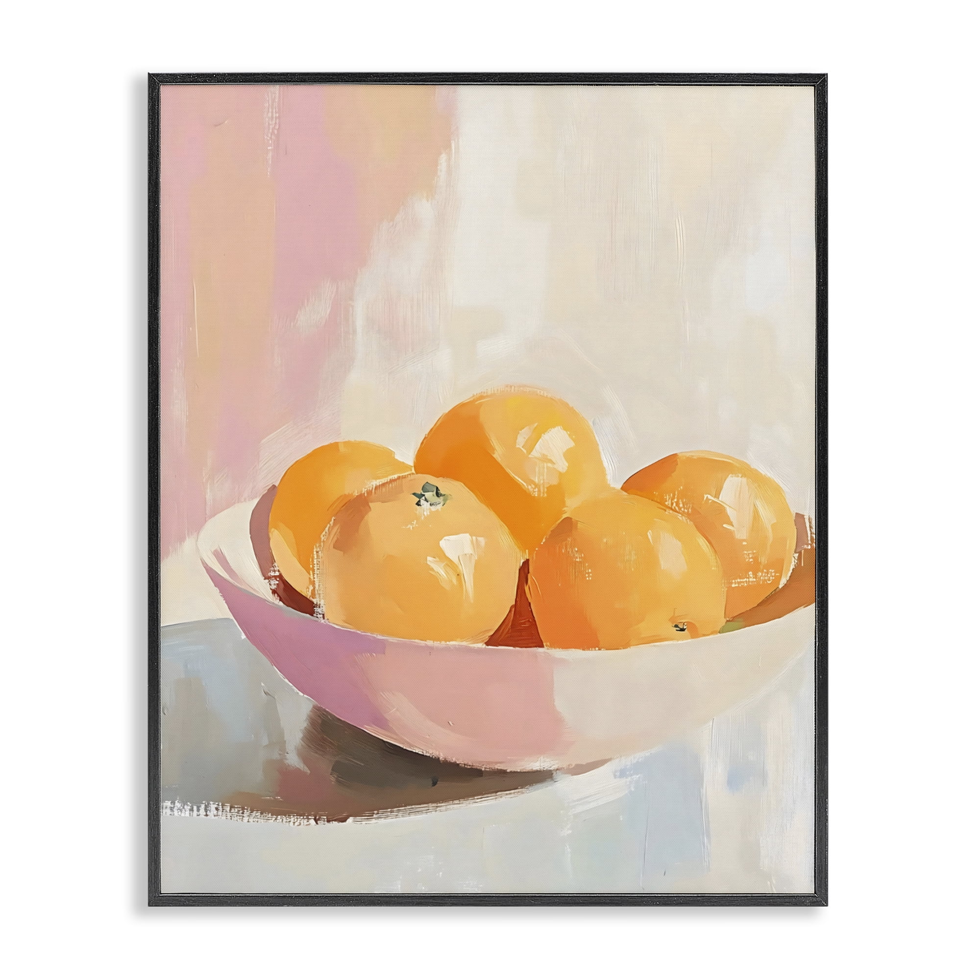 Stupell Industries Pastel Bowl of Oranges Black Framed Giclee Art, design by The Prints Vibe