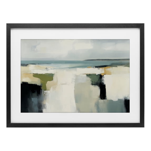 Stupell Industries Contemporary Pastel Brushed Plains Black Framed Print Under Glass, 20 x 14, by Irena Orlov