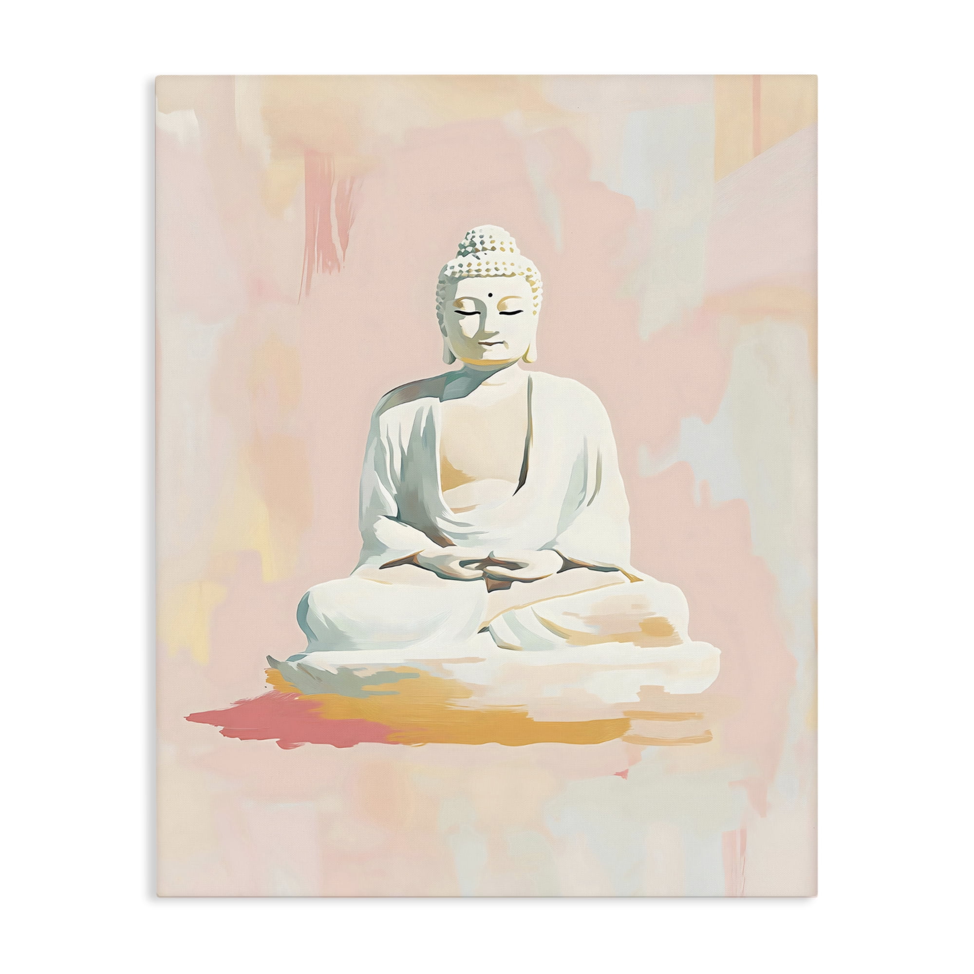 Stupell Industries Pastel Buddha In Quiet Meditation Canvas Wall Art, design by The Prints Vibe
