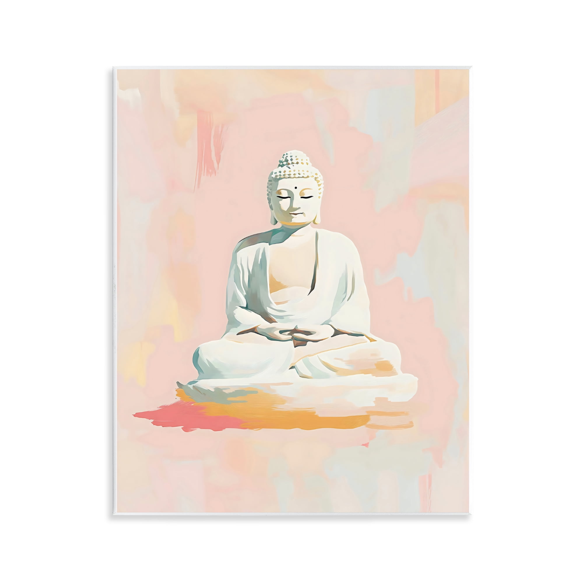 Stupell Industries Pastel Buddha In Quiet Meditation Wall Plaque Art, design by The Prints Vibe