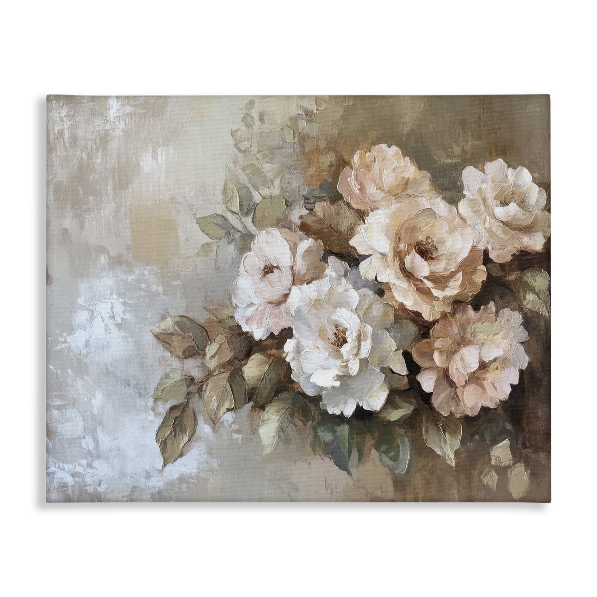 Stupell Industries Pastel Budding Blooms Plants & Flowers Painting Wrapped Canvas Art Print Wall Art, 40 x 30