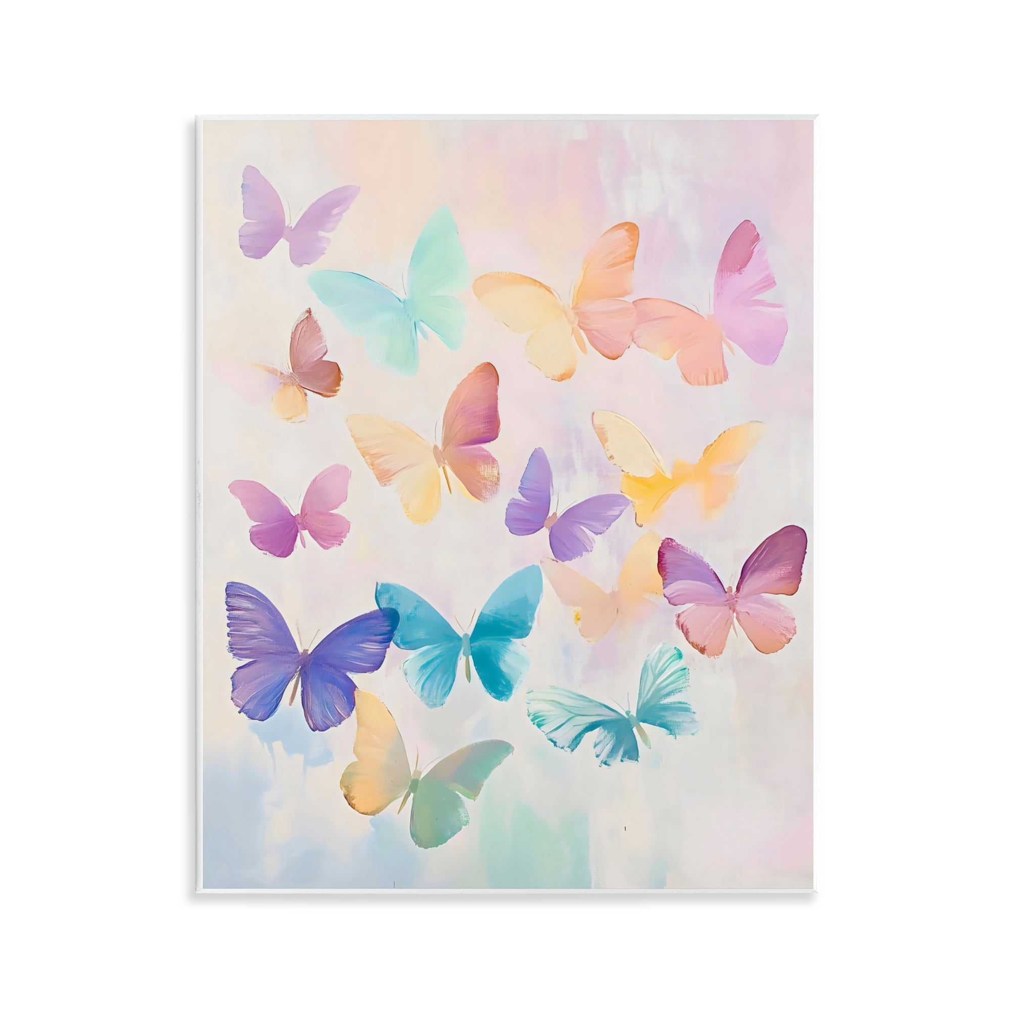 Stupell Industries Pastel Butterfly Dreams Wall Plaque Art, design by The Prints Vibe