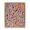 thumbnail image 1 of Stupell Industries Modern Pastel Candy Necklace Gold Floating Frame Canvas Art, 25 x 31, by LISH Creative, 1 of 8