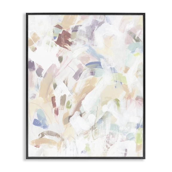 Stupell Industries Pastel Candy Scrape Abstract Black Framed Giclee Art design by June Erica Vess, 20 x 16