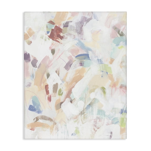 Stupell Industries Contemporary Pastel Candy Scrape Abstract Canvas Art, 16 x 20, by June Erica Vess