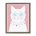 thumbnail image 1 of Stupell Industries Pastel Cat with Necklace Brown Framed Floater Canvas Wall Art design by Lil' Rue, 31 x 25, 1 of 9