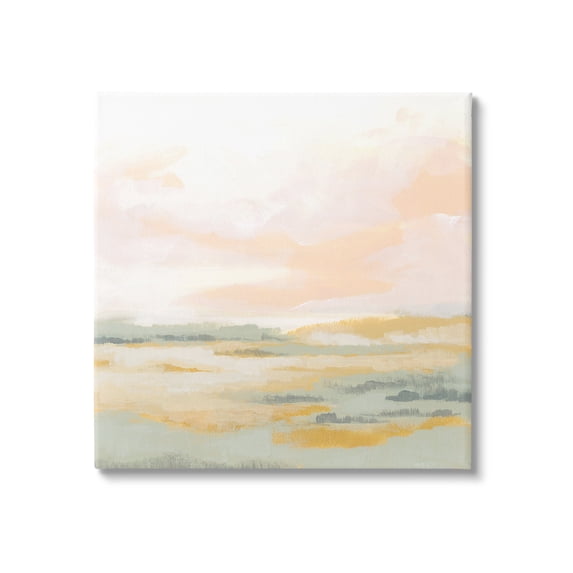 Stupell Industries Pastel Clouds Horizon Abstract Painting Gallery Wrapped Canvas Art Print Wall Art, 36 x 36